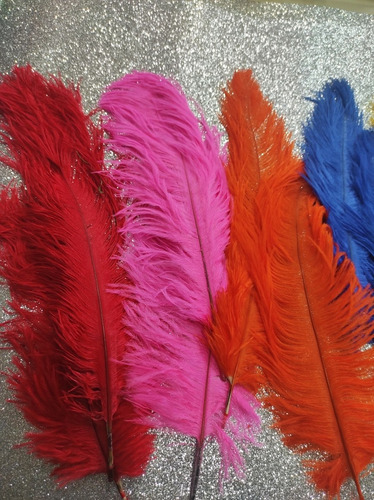 Imagen 3 de 4 de Plumas Sintéticas De Colores Para Manualidades