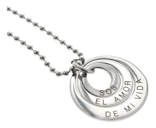 Imagen 2 de 10 de Conjunto Argolla Triple Grabado Personalizado Nombre Fecha