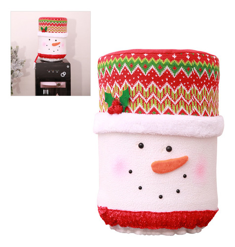 J Cubierta De Tela For Cubo De Dispensador De Agua Navideño