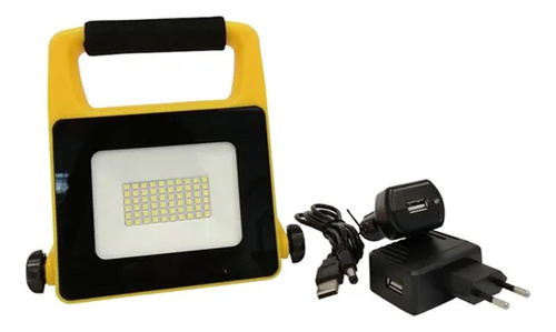 Proyector Foco Led 30w Trabajo Recargable Usb  + Accesorios