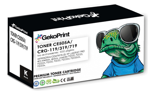 Toner Geko Compatible Hp Ce505a Para P2025 2050 P2035 P2055