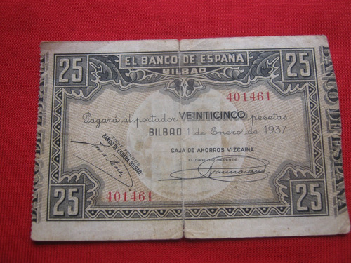 España - Bilbao 25 Pesetas 1937 