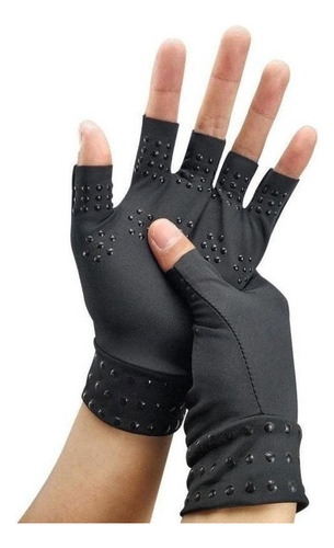 1 Par De Guantes De Terapia Magnética Sin Dedos Para Artriti