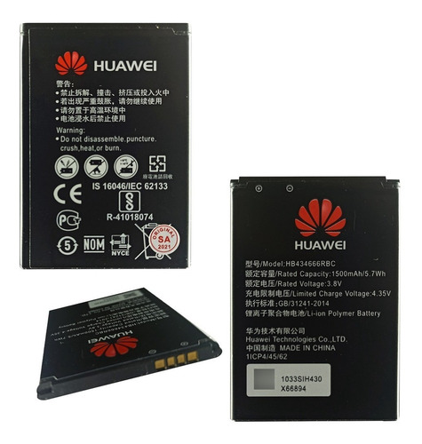 Bateria Pila Huawei Airtel Hotspot Wifi Portatil Hb434666rbc