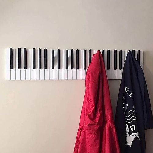 Perchero De Madera Para Piano, Duradero, Montado En La Pared