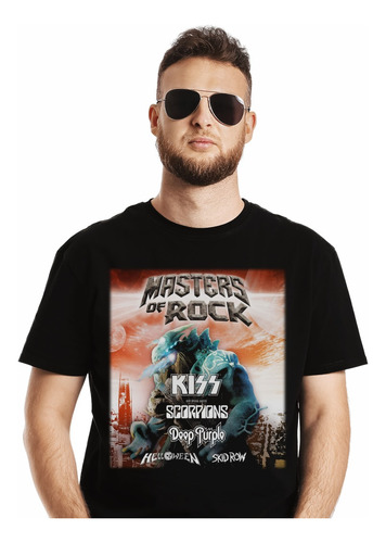 Polera Kiss Masters Of Rock Chile 2023 Scorpions Helloween D