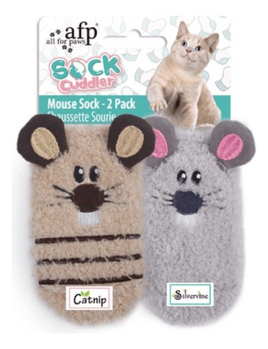 Peluche Para Gato Afp Mouse Sock-2pack Único