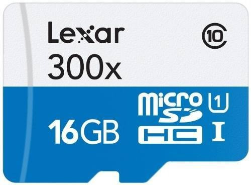 Tarjeta de memoria Lexar LSDMI16GBB-300  High-Performance 300x con adaptador SD 16GB