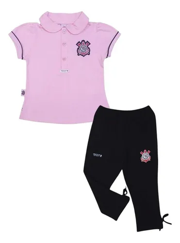 Camisa Polo Infantil Internacional Feminina Oficial - Cia Bebê