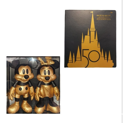 Mickey Y Minnie Mouse Gold 50 Aniversario Walt Disney World