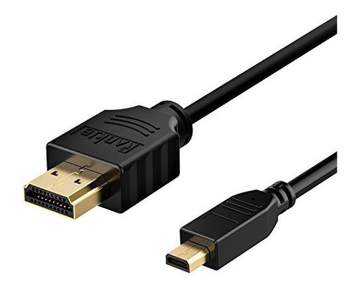 Cable Rankie Micro Hdmi A Hdmi, Admite Ethernet, 3d, 4k Y Re