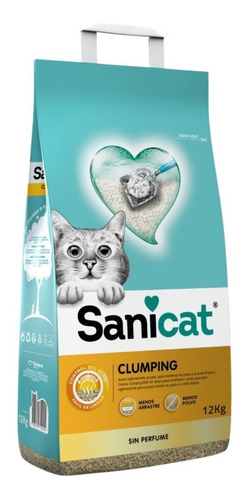 Imagen 1 de 9 de Sanicat Arena Sanitaria Gato Aglutinante 12kg/ Fauna Salud