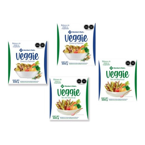 4 Cajas De Surtido De Botanas Veggie Con 20 Pzas Cada Caja