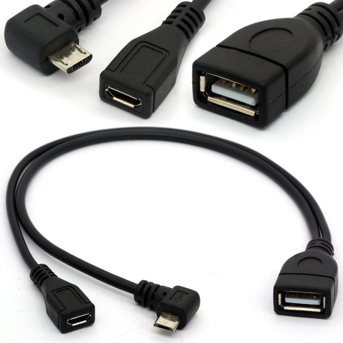 En Ngulo Micro Usb Y Splitter Cable Otg Potenciador De Energ