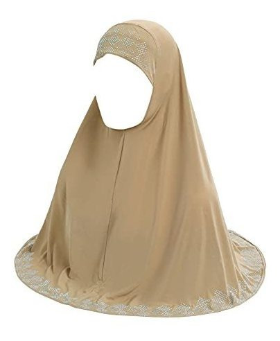 Bufanda Para Dama Mujeres Glitter Rhinestone Turbante Musulm 