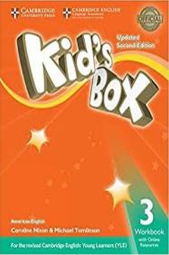 American Kids Box 3   Workbook With Online Resources Updated, De Nixon, Cariline. Editora Cambridge, Capa Mole Em Inglês