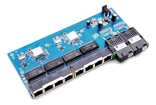 Conmutador Poe Inverso Ethernet Gigabit 2sc 8 Rj45