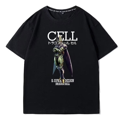 Camiseta Manga Corta De Algodón Dragon Ball Cell Fighter