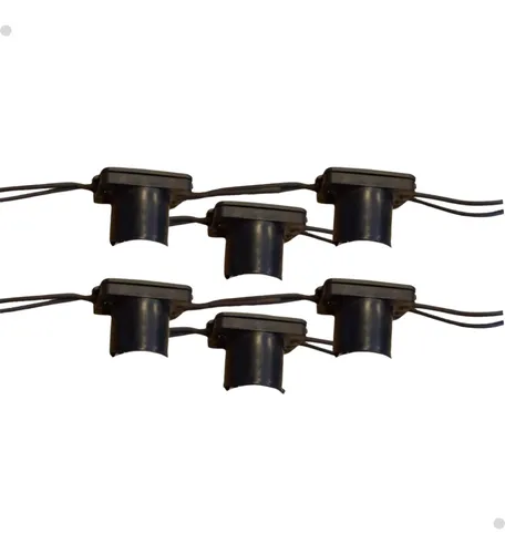 comprar Varal De Luzes P\u002F Lâmpadas E27 Festão 100m Preto Cordão