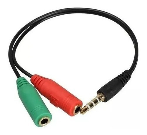 Imagen 1 de 1 de Cable Y Stereo 1 Plug Tristereo 3.5 A 2 Jack Stereo 3.5
