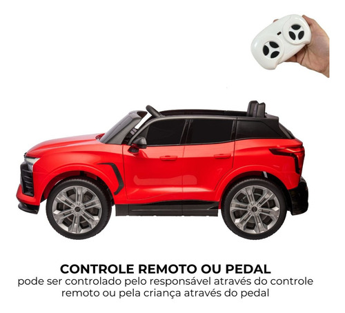 Mini Carro Elétrico Infantil 24v Chevrolet Blazer Ss Gigante Cor Vermelho