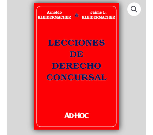 Lecciones De Derecho Concursal - Kleidermacher