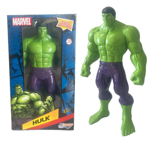 Boneco Hulk Brinquedo Marvel Vingadores Articulado Grande