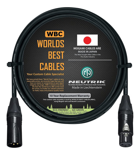 Cable De Microfono Xlr M/f De 3 Pines | Mogami 2534, 0.9 M