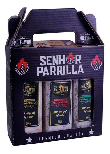 Kit Sal De Parrilla Temperado Para Churrasco 3 Unidades