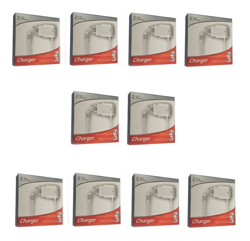 Kit 10 Carregadores V8 Celular / Cx Som 3 X 1 Charger 2.1a