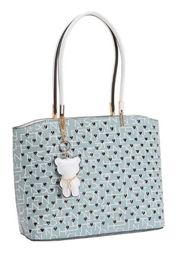 Bolsa Chenson New Cristal Ombro Monograma Azul Bebe