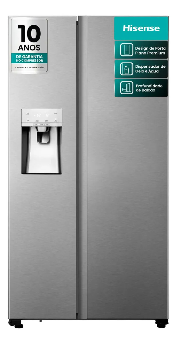 RT-5172328369ページ Geladeira Hisense Side By Side Inox 533L Inverter Frost Free 220V