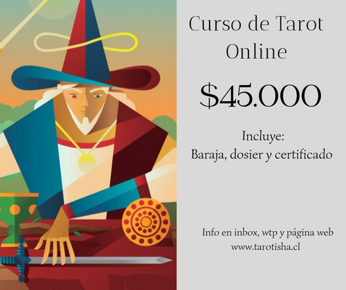 Imagen 2 de 3 de Baraja Tarot + Curso Arcanos Mayores + Dossier Y Certificado