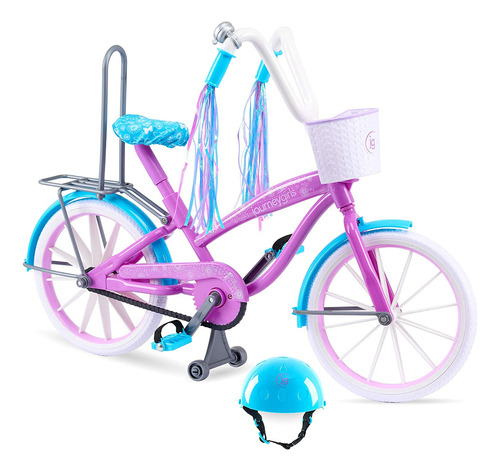 Bicicleta Journey Girls Con Casco, Serpentinas, Canasta Y Ru