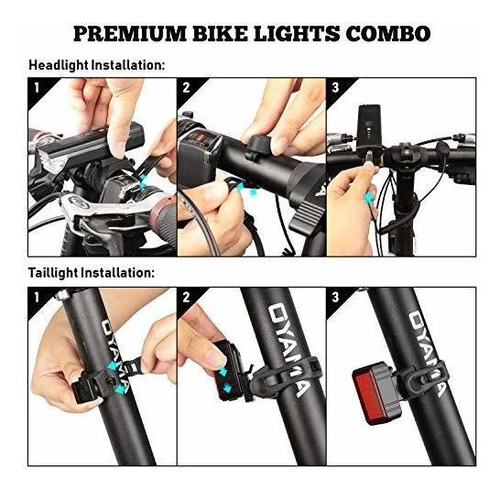 LED Rechargeable Bike Lights Front and Back Set 500 Lumens Bike Light Front with 120 Db Horn /& 100 Lumens Rear Bicycle Light with Multiple Modes Fit All Bikes DON PEREGRINO S2