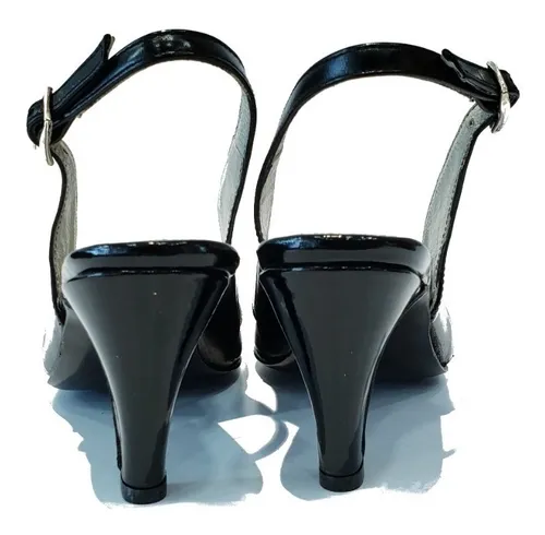 Zapato Sin Talon Tipo Stiletto Cuero Charol Mujer Art 700 4.792