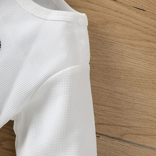 Conjunto De Mameluco De Algodón Bebé Con Estampado De Osito