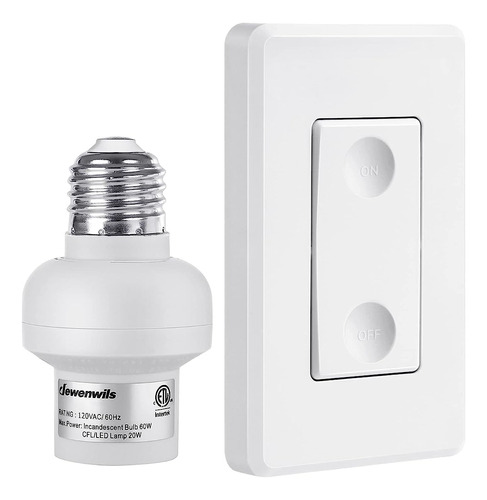 Remote Control Light Bulb Socket, Wireless Light Switch For 