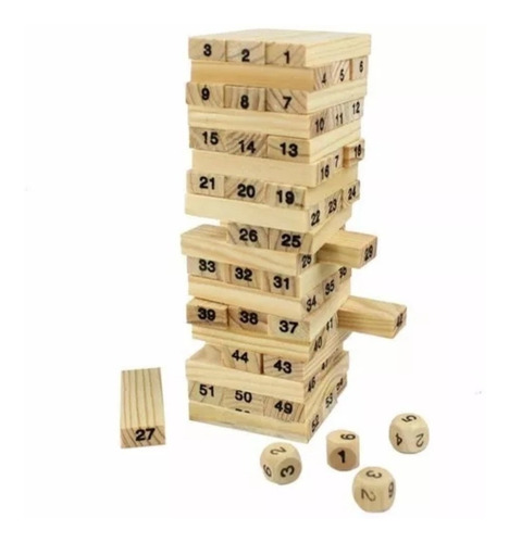 Jenga Juego Yenga 54 Piz Mediano Torre Bloques Envio Rapido