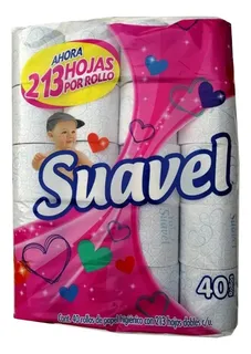 Rollo Suavel 40 Pzs 213 Hojas Papel Higiénico