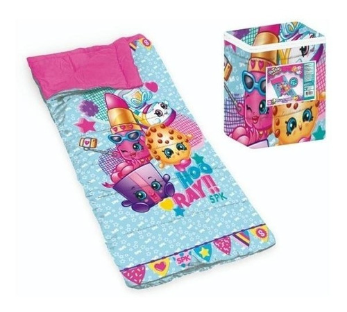 Sleeping Bag Bolsa De Dormir Shopkins Niñas Camping 