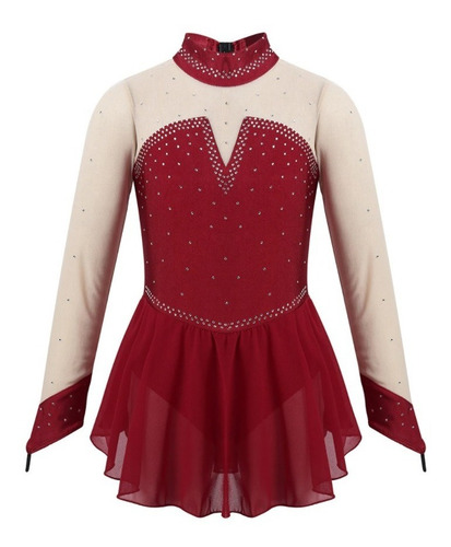 Imagem 1 de 9 de Roupa Profissional Balé Ou Patinação Manga Longa P/ Meninas