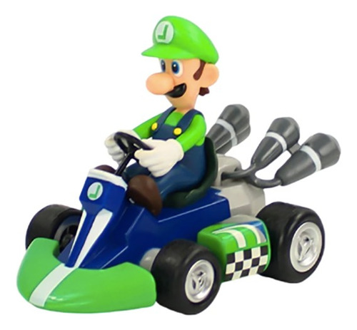 Figuras Mario Kart Luigi Bros Auto 13cm A Fricción Modelos