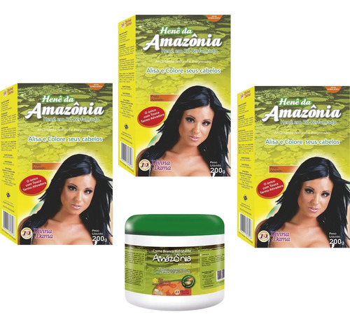 Hene Divina Dama Amazonia 03x200g+creme 500g Incolor Cores