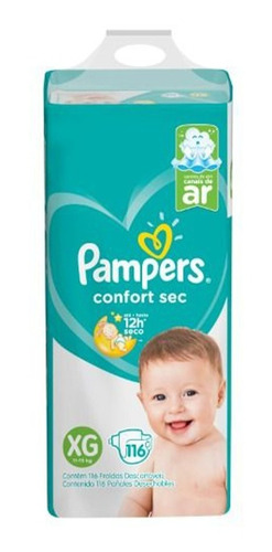 Pañales Pampers Confort Sec X116 Unidades Talle Xg