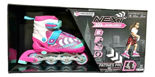 Patines En Linea Ajustables Talla 19 A 22 Cm.
