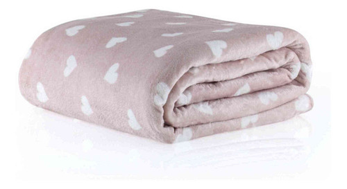 Cobertor Manta Blanket Casal Love Rosê  - Kacyumara