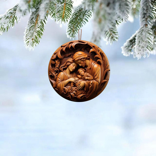 4 Paquete De 2-6 Colgantes Del Día De De Navidad, 8cm