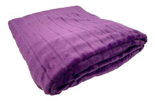 Manta Frazada 2 Plazas Flannel Suave Violeta Queen Haussman