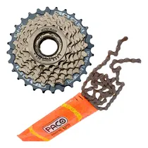 Comprar Corrente P\u002F Bicicleta 21 Marchas + Catraca De Rosca Sunrun 7 Velocidades 14\u002F28 Dentes Index Bike Bicicleta Aro 29 26 24 Cubo De Rosca 21 Marchas